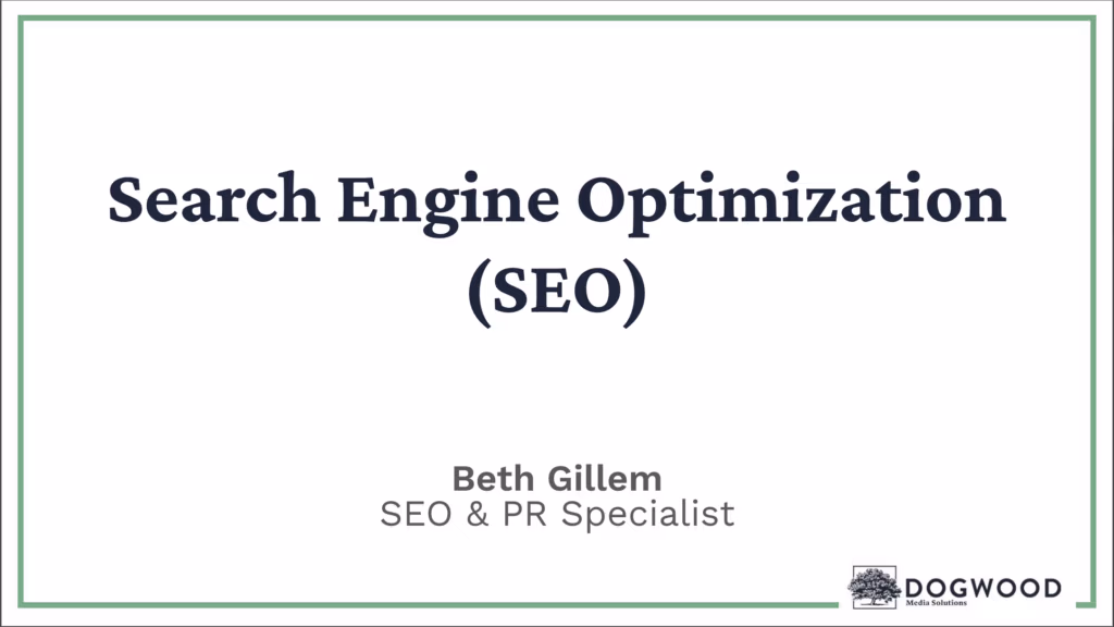 Beth's SEO Certificate